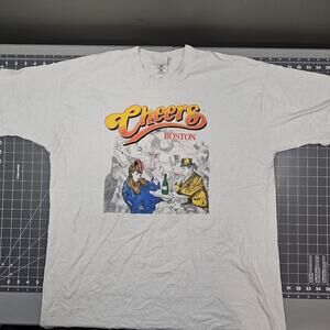 Vintage Cheers Tshirt XXL TV Show Boston 90s Distressed Grunge Comedy Beer Retro